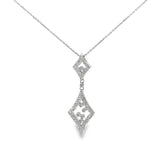 14k White Gold .62ct G SI1 Round Diamond Necklace
